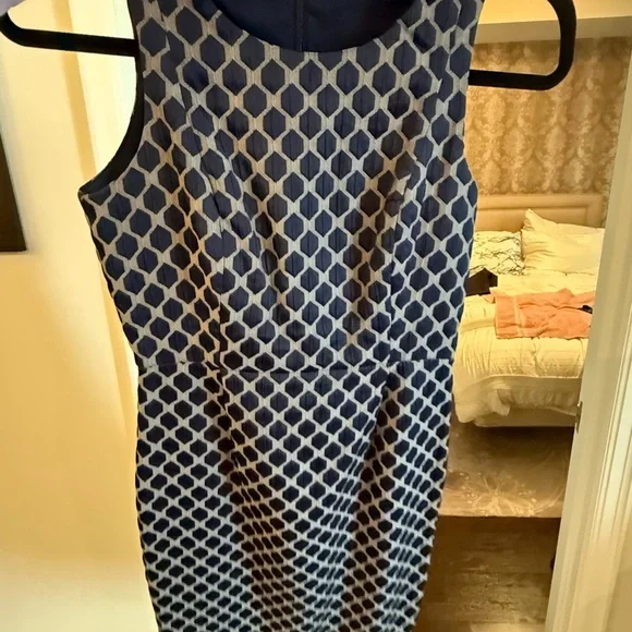 Elegant Banana Republic Navy and cream Sleeveless Dress - Picture 3 of 7